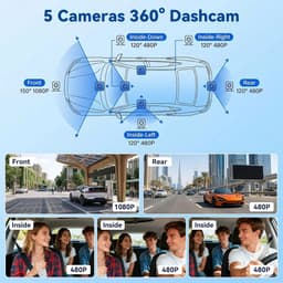 5-kanaals dashcam 1080P auto dashcam 5 camera - ShopVlot — thumbnail 5