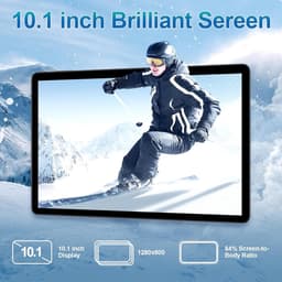 SnelShoppen - 10 inch Gaming Tablet Android 14 met 8GB RAM, 128GB ROM (Uitbreidbaar tot 1TB), 4G LTE Dual SIM, 6000mAh, HD Scherm, Inclusief Zwart Ler — thumbnail 4