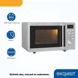 Onderbouw Magnetron - Inbouw Oven - Snel Gerechten Verwarmen - Met Grillfunctie - 20 Liter - Zilverkleurig — thumbnail 2