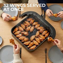 Zerova Dubbele Airfryer - Heteluchtfriteuse - Heteluchtoven - Oven - Bakoven - LED Touchscreen - 10 Programma’s - 2000W - Zwart — thumbnail 5