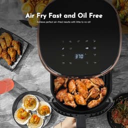Compacte Airfryer - Heteluchtfriteuse - Gezond Koken - 9-in-1 Functies - 36 Liter - Zwart — thumbnail 2