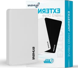 Draagbare Harde Schijf - Externe Opslag - Bestanden Opslaan - Snelle Data Transfer - 1 TB Capaciteit - Wit — thumbnail 1