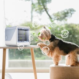 Draagbare mini-airconditioner, USB-C-interface, verdampingskoeler, drie ventilatorsnelheden, stil bureaukoelapparaat, Geschikt voorzien van een waterreservoir van 500 ml, Geschikt voor kantoren en slaapkamers. — thumbnail 2