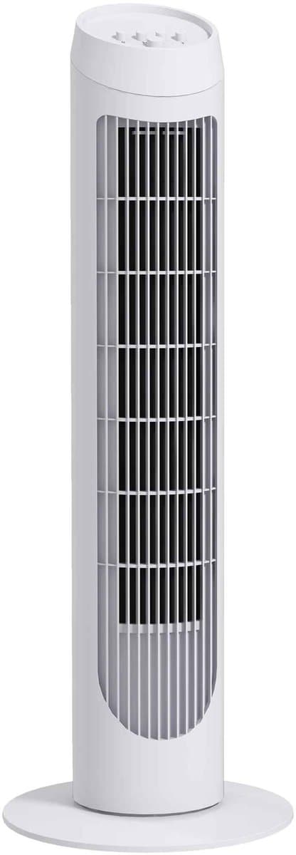 CORE Torenventilator - Ventilatorkolom - Met 3 Snelheden - Oscillerende Ventilator 70° - Compact & Stil - 45W - 27x27x75cm - Wit — afbeelding 1