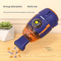 KZQ Mini bureaustofzuiger 600 Pa zuigkracht - Compact en draagbaar voor gumresten papiersnippers en toetsenbordstof - Capaciteit 55 ml - Blauw — thumbnail 3