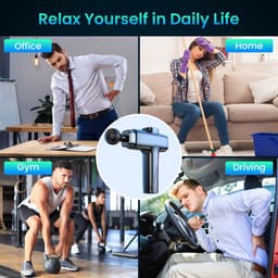 Massagepistool - Spierontspanning Tool - Herstel Bevorderen - 30 Snelheden - 8 Uur Werktijd - Zwart — thumbnail 4