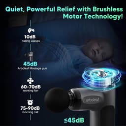 Mini Massage Gun - Draagbare Spier Stimulator - Spierherstel Bevorderen - 5 Intensiteitsniveaus - 0.4 kg - Zwart — thumbnail 3