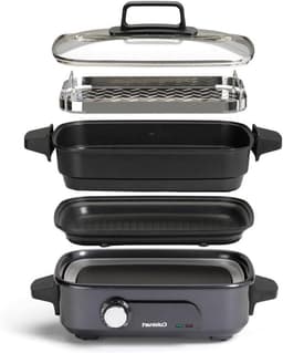 5-in-1 Multi-Cooker - Kookgerei Pan - Veelzijdig Koken - Ruimtebesparende Accessoires - 4.7 Liter - Midnight Grey — thumbnail 1