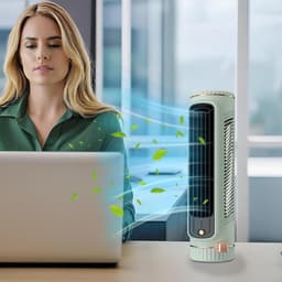 Luchtkoeler - Ventilator - Persoonlijk Comfort - 3 Windsnelheden - Compact - Lichtgroen — thumbnail 5