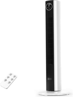 Torenventilator - Staande Ventilator - Snelle Koeling - 85 Graden Oscillatie - 35 Inch - Wit — thumbnail 1