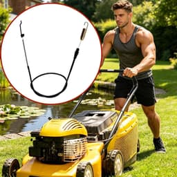 Grasmaaierkabel - Reserveonderdeel Maaier - Onderhoud Gazon - Naadloze Pasvorm - 76 cm Maaibreedte - Zwart — thumbnail 2