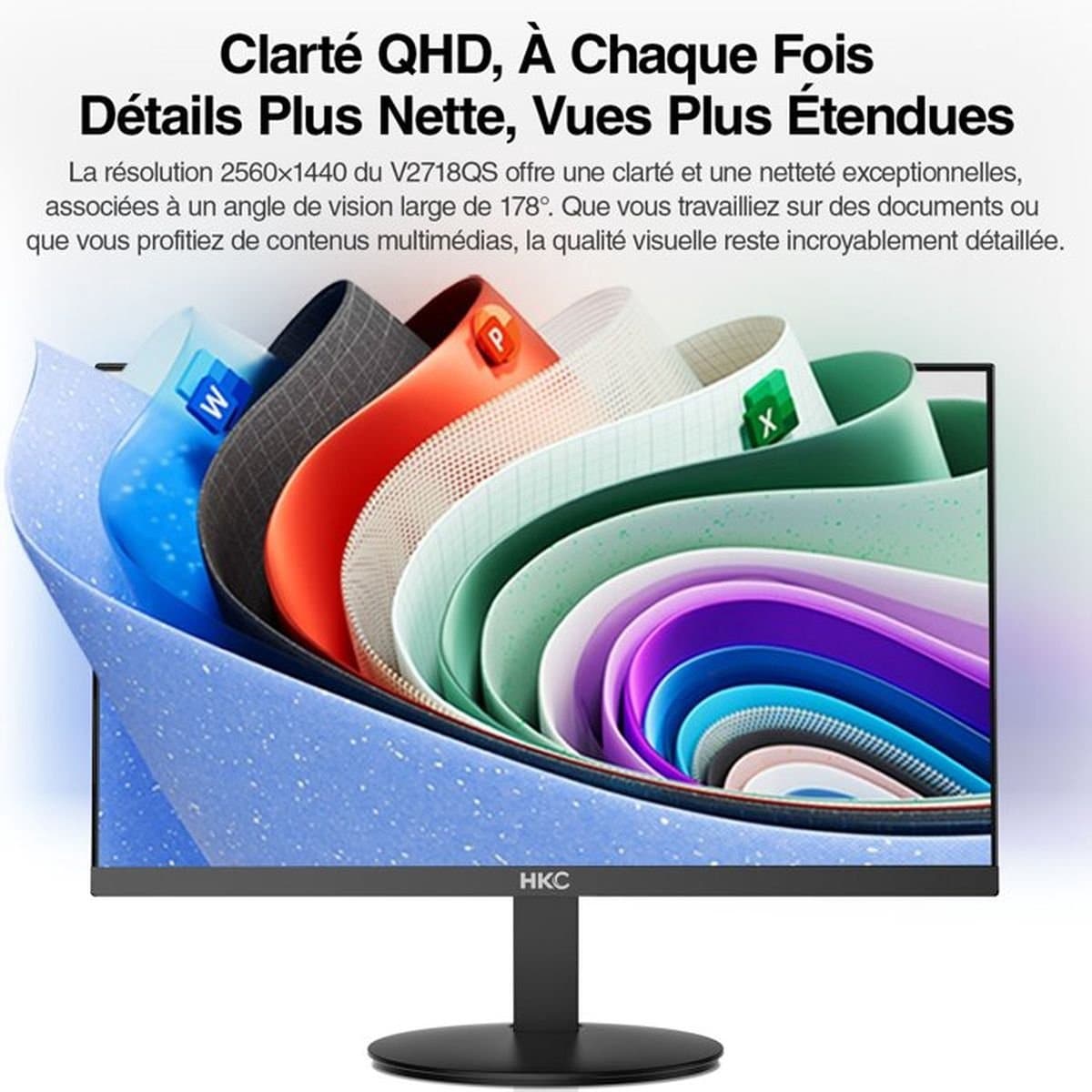 HKC V2718QS - QHD IPS Monitor - 27 Inch - 144 Hz - 5ms — afbeelding 1