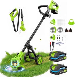 CRLYN® Grasmaaier Elektrisch - Grastrimmers met Accu - Groen — thumbnail 1