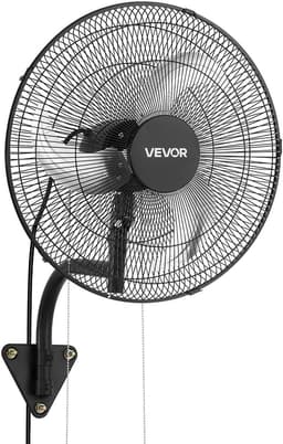 VEVOR 59W Industriële Wandventilator 51 cm, 6,5 m/s Oscillerende Wandventilator met 3 Snelheden en Verstelbare Kantelhoek, Commerciële Industriële Ventilator voor Werkplaats, Garage, Magazijn, Sportschool, Zwart — thumbnail 1