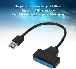 USB naar SATA Adapterkabel - Externe Harde Schijf Kabel - Gegevens Overzetten - UASP Ondersteuning - 2.5 en 3.5 Inch — thumbnail 3