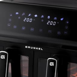 Airfryer met Dubbele Mand - Heteluchtfriteuse Dubbel - Gezond Koken - 8 Programma's - 8 Liter - Zwart — thumbnail 3