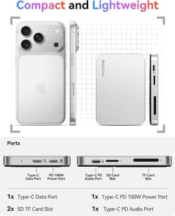 Magnetische Externe SSD - Draagbare Opslag - Bestanden Overzetten - Plug-and-play - 1 TB - Zwart — thumbnail 4