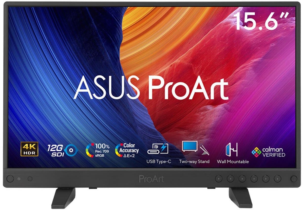 ASUS ProArt PA16USV computermonitor 39,6 cm (15,6") 3840 x 2160 pixels 4K Ultra HD lcd zwart — afbeelding 1