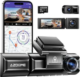 Dashcam voor auto - Zwart - 3,19 inch IPS-scherm - 4K/2,5K met GPS en WiFi - Voor en achter camera's — thumbnail 1