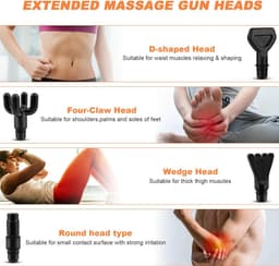Massage gun accessoires set met 13 opzetstukken - veelzijdige massagekoppen - voor ontspanning van spieren - ShopVlot — thumbnail 3