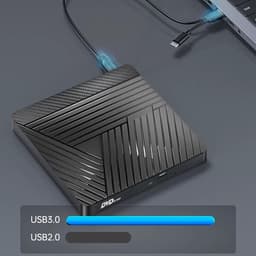 Externe Schijf Hub - Lezer Brander - Data Beheer - Multifunctionele Hub - 14x14x2cm - Zwart — thumbnail 3