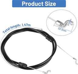 Grasmaaier Bowdenkabel 147cm - Z Haak - Hoogwaardige kabel - Geschikt voor Fuxtec FX-RM serie - ShopVlot — thumbnail 5