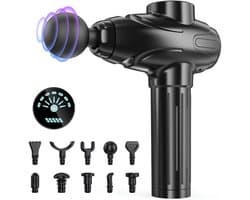 Lìon® Masage Gun - Draadloze Massage Gun - Spiermassage Apparaat - Zwart - 10cm x 10cm x 10cm
