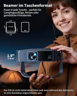 Mini Beamer - Compact - Autofocus - 360° Draaibaar - Voor Thuisbioscoop en Outdoor — thumbnail 5
