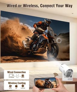 Mini-projector - Compact - 4K Ondersteuning - Draagbaar - Voor Thuis en Buiten — thumbnail 4