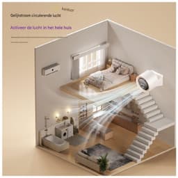 GELLDG Tafelventilator - USB Oplaadbaar 5400 mAh - LED Display met Windkracht en Batterijstatus - 90° Verstelbare Hoofdhoek - Geschikt voor Kantoor en Thuisgebruik - Duurzaam Kunststof Huis - Afmetingen 180x119x205mm — thumbnail 3