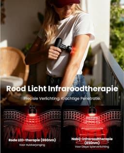 Massagepistool - Compact - Infrarood Warmtetherapie - Stil en Krachtig - Voor Atleten en Thuisgebruik — thumbnail 2