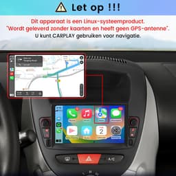 Cestovet 7"Screen Autoradio - Geschikt Voor Toyota Aygo/PEUGEOT 107/Citroen C1 2005-2014 - LINUX - Draadloos Apple Carplay & Android Auto — thumbnail 4