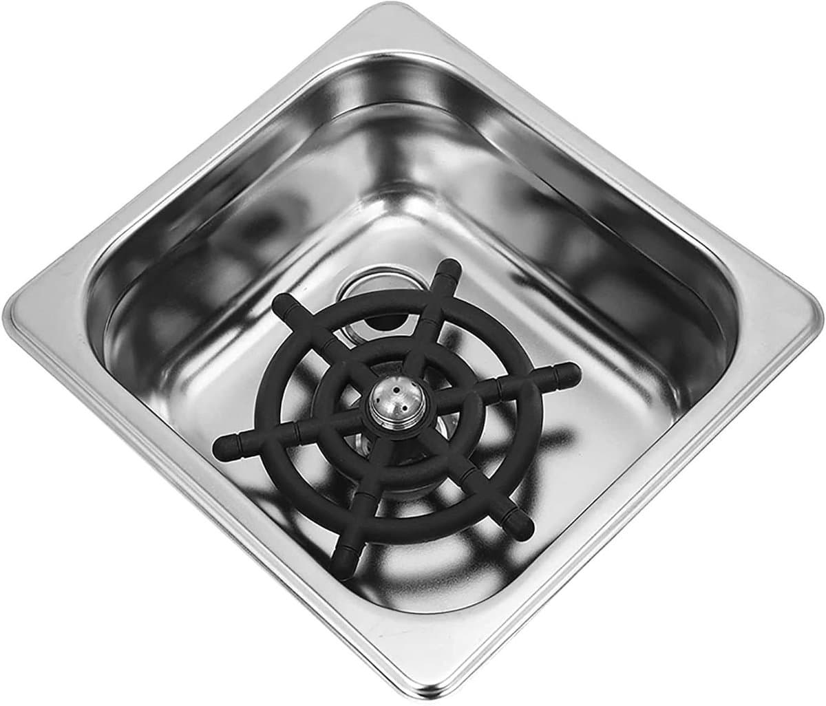 Glazen Spoeler - Automatische Bekerspoeler - Snel Glazen Reinigen - 360 Graden Spoelen - 178x163x65mm - Zilver — afbeelding 1