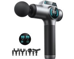 Massagepistool, diep weefsel rugmassager met 8 vervangende massagekoppen - impactmassagepistool voor sporters, voor pijnverlichting, ultrastille elektrische massageapparaat voor genezing, ontspanning