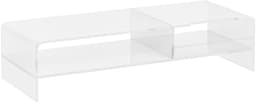 COVREO Monitorstandaard 50,8 x 19 x 12 cm, transparant acryl, met toetsenbordvak — thumbnail 3