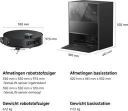DREAME Aqua20 Pro Ultra Roller X Compl - Robostofzuiger en dweilrobot - Met Dweilfunctie - Zwart Marmer — thumbnail 5