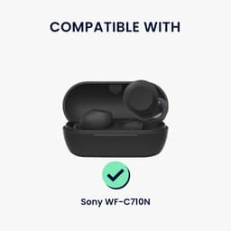 kwmobile 6x cover voor in-ear oortjes geschikt voor Sony WF-C710N - Vervangende oordopjes van siliconen in donkergrijs - 3 maten — thumbnail 5
