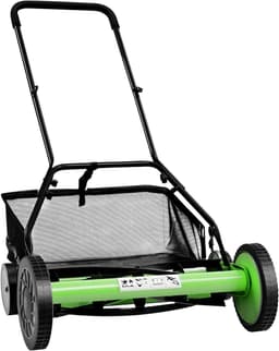 Handgrasmaaier - Spindelmaaier Gazonmaaier - Gazon Onderhouden - Stille Werking - 50.8 cm Snijbreedte - Groen Zwart — thumbnail 1