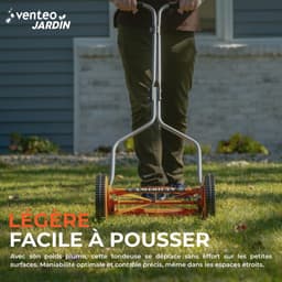 Handmaaier - Loopmaaier - Gazon Onderhoud - Spiraal Systeem - 35 cm Snijdbreedte - Oranje — thumbnail 3