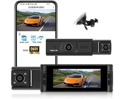 Auto Camera - Dashcam - Veilig Rijden - Dubbele Lens - 3.16 Inch Display - Zwart