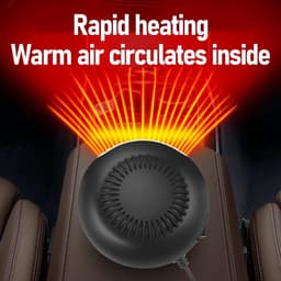 Draagbare Ruimteverwarmer - Kleine Verwarming - Persoonlijk Comfort - Draaibare Kop - 170W - Wit — thumbnail 3