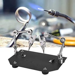 Soldeerhulp, derde hand soldeergereedschap metaal hulp laswerk clip soldeerhulp soldeerstation met 2 flexibele armen en klemmen voor het repareren van sieraden, kunststof — thumbnail 5