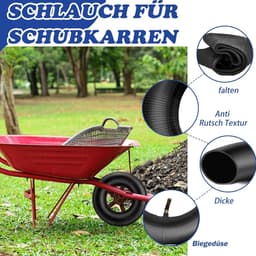 SnelShoppen - Hose Tyres Pack van 2 - Robuuste Wielen voor Tuin, Tuinier, Handkar, Grasmaaier - Hoogwaardige Natuurrubber - 33 x 13 x 15 cm — thumbnail 4
