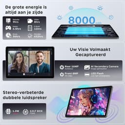 SnelShoppen - Android Tablet 11 Inch met Gemini AI, Octa-Core T7250, 24GB RAM, 256GB ROM (uitbreidbaar tot 2TB), 16MP + 8MP Camera, 8000mAh Batterij, — thumbnail 5