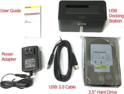Harde Schijf Dock - Externe Opslag - Data Overzetten - Hoge Overdrachtssnelheid - 5TB Capaciteit - Zwart — thumbnail 2