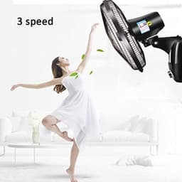 Industriële Wandventilator - Muurventilator Oscillerend - Luchtcirculatie Verbeteren - 90 Graden Oscillatie - 3 Snelheden - Grijs — thumbnail 5