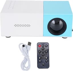 SnelShoppen - Kleine Projector 1080p Full HD Draagbare LED Projector met Ingebouwde Luidspreker en Koelventilator, Trapeziumcorrectie voor Thuisbiosco — thumbnail 1