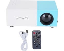 SnelShoppen - Kleine Projector 1080p Full HD Draagbare LED Projector met Ingebouwde Luidspreker en Koelventilator, Trapeziumcorrectie voor Thuisbiosco