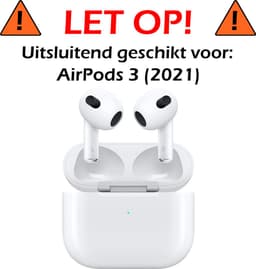 Hoesje - Geschikt voor Apple AirPods 3 - met Clip - Siliconen Hoes - Silicone Case Cover - Donkerrood — thumbnail 2