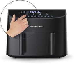 Friteuse met dubbele kamer 2x3,5L - Airfryer met gesynchroniseerde kookzones, timerfunctie en touchdisplay — thumbnail 3
